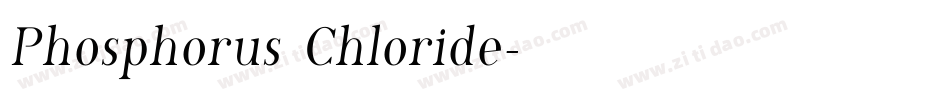 Phosphorus Chloride字体转换